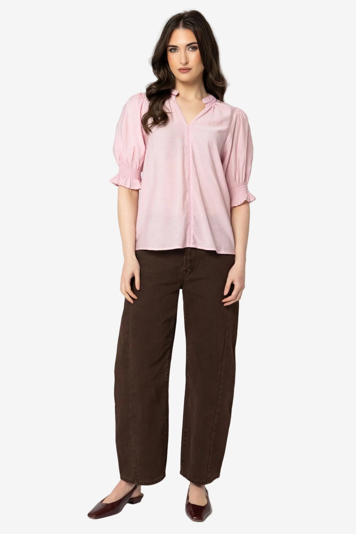 Addyson Blouse Short Sleeve Blush