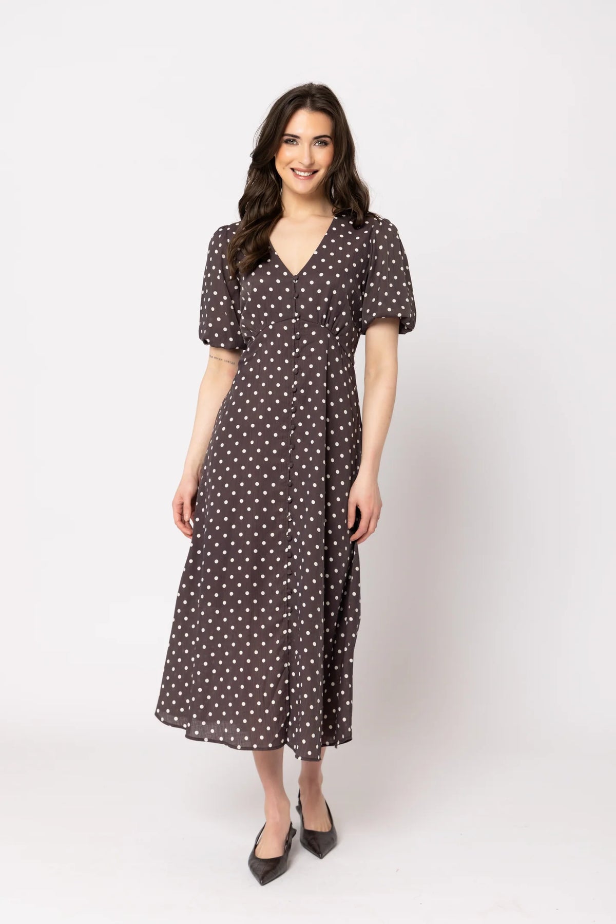 Cheerful Dress Brown Spot | Seeking Lola