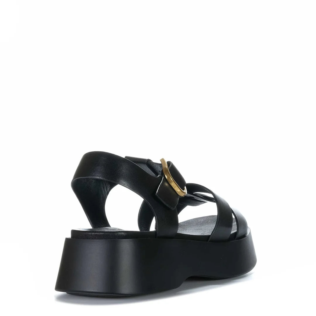 Bario Black Sandals