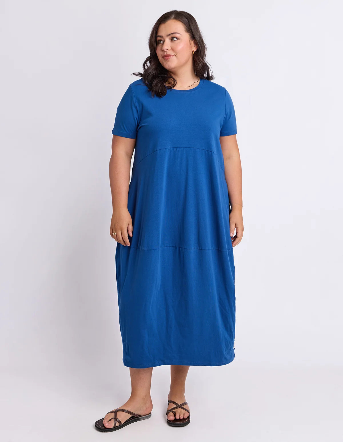 Elm Diana Short Sleeve Dress China Blue