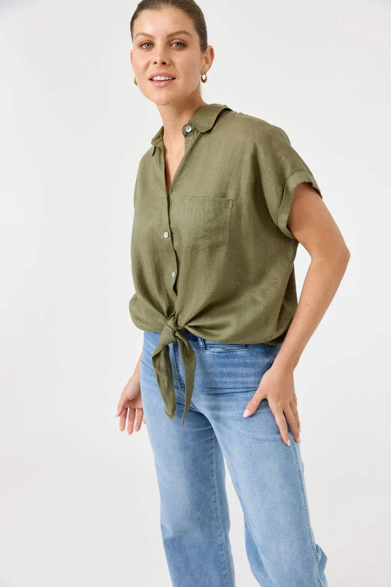 Studio Tie Shirt Khaki