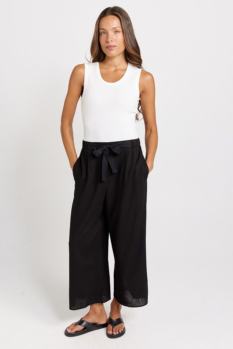 Bella Crop Pants Black