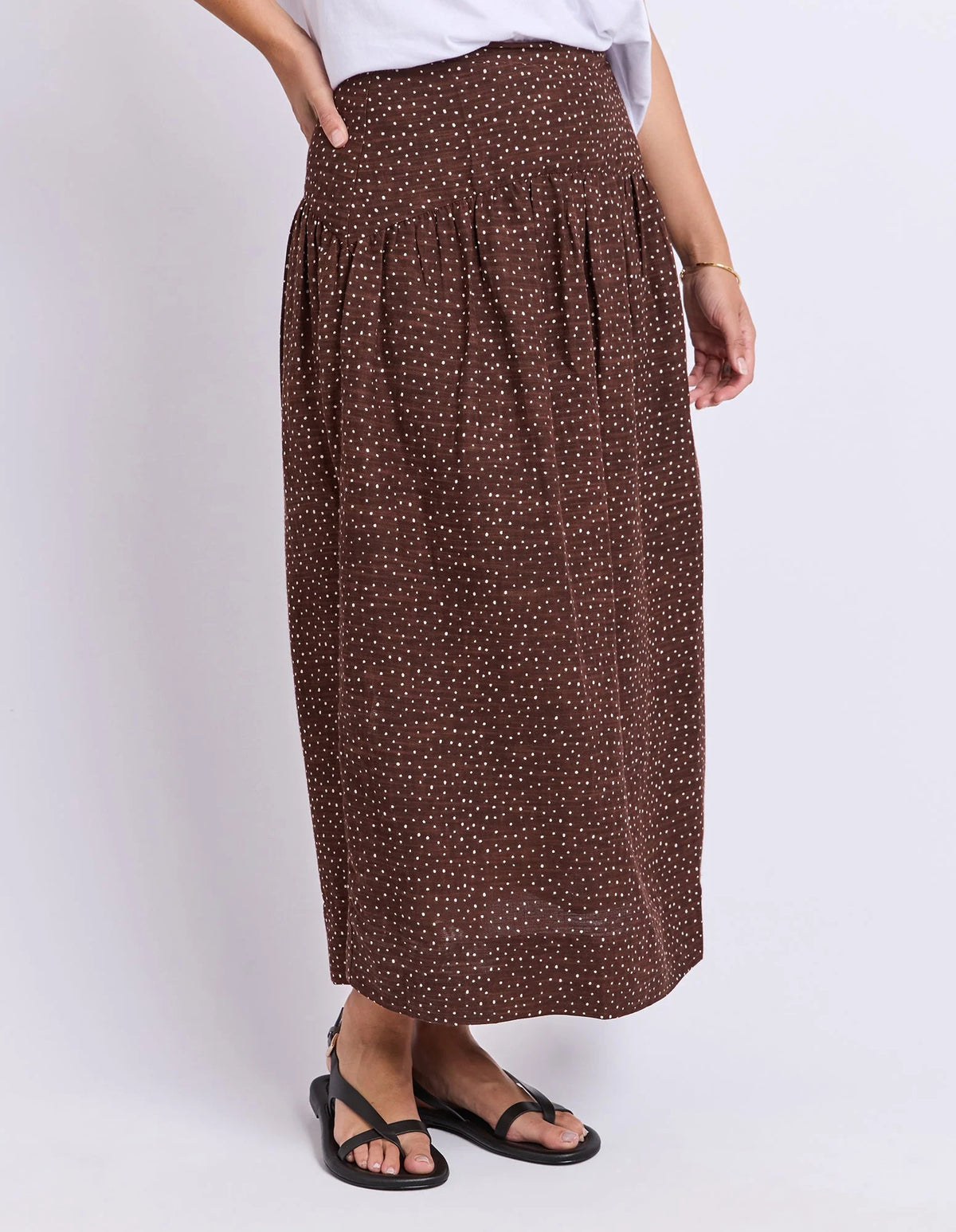 Wren Spot Skirt Chocolate