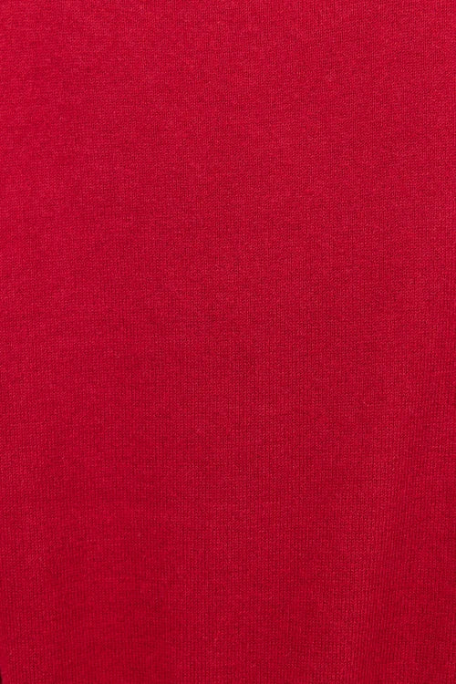 Topic Cherry Red Cashmere Blend Soft Knit Tee