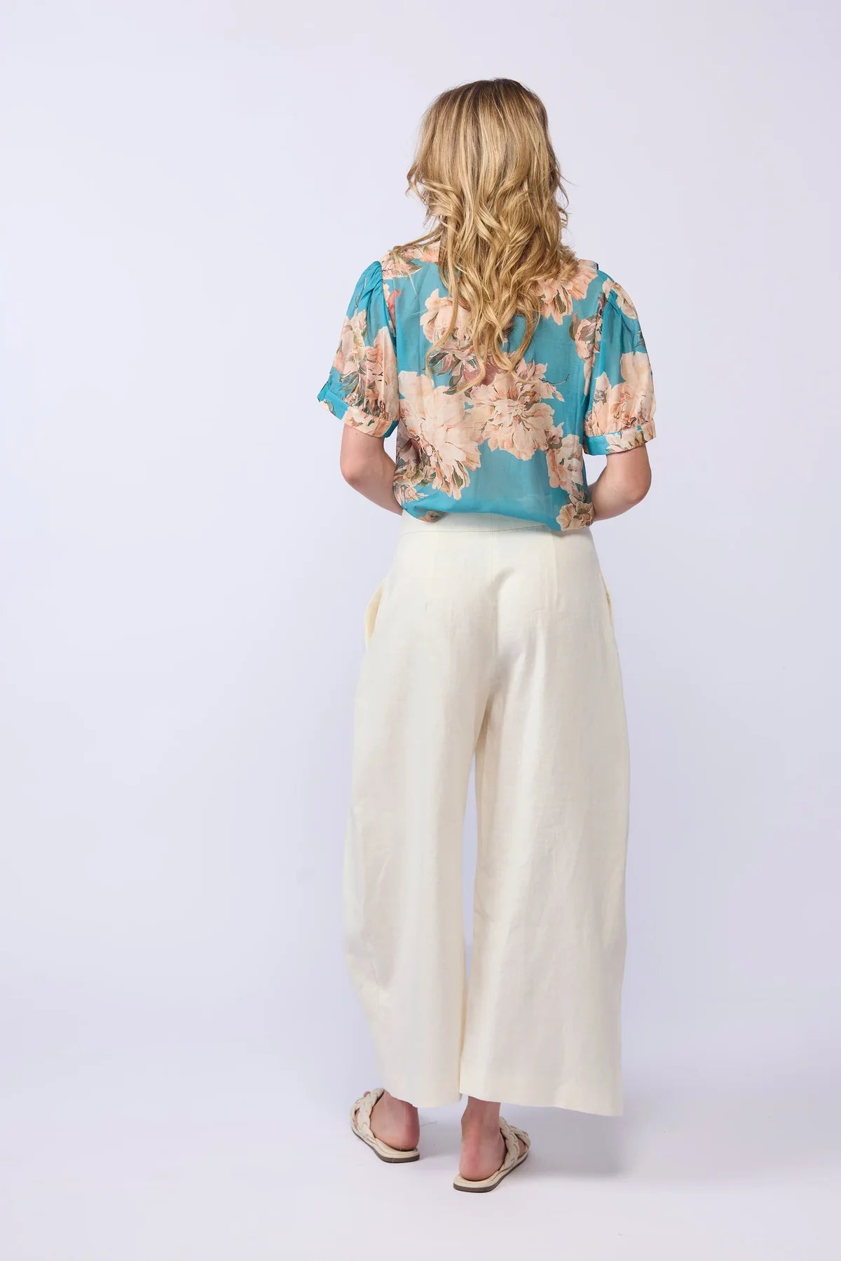 Wish Blouse Aqua Bloom