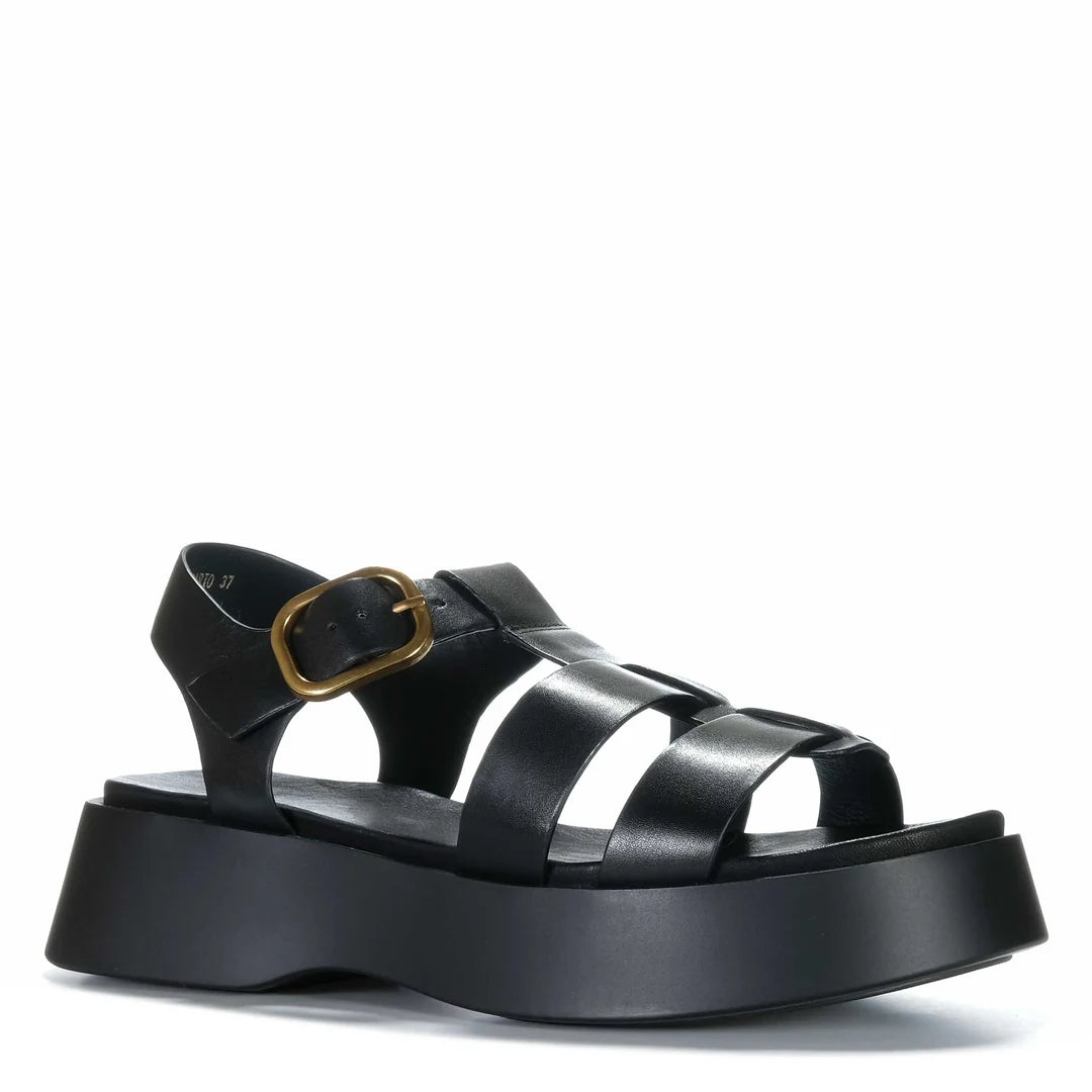 Bario Black Sandals