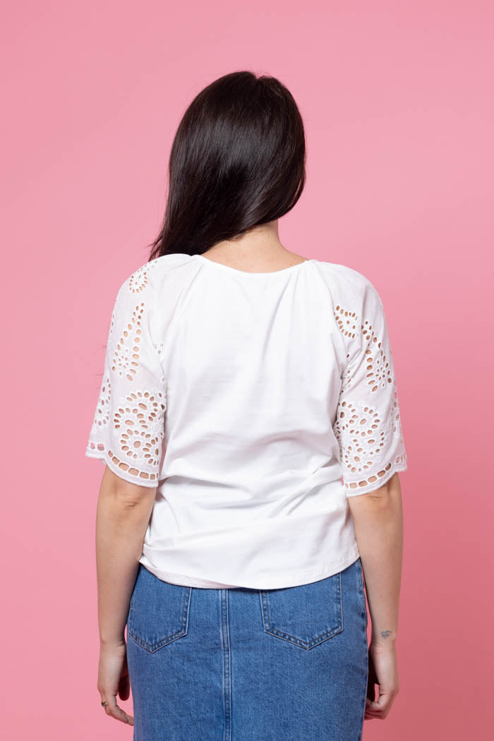 Amari Embroidered T-Shirt White