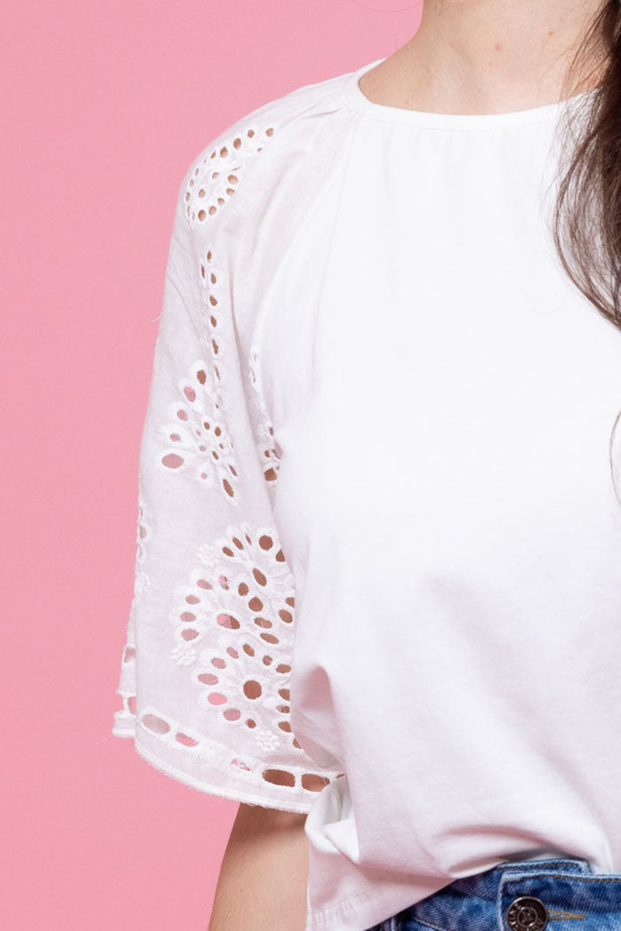 Amari Embroidered T-Shirt White