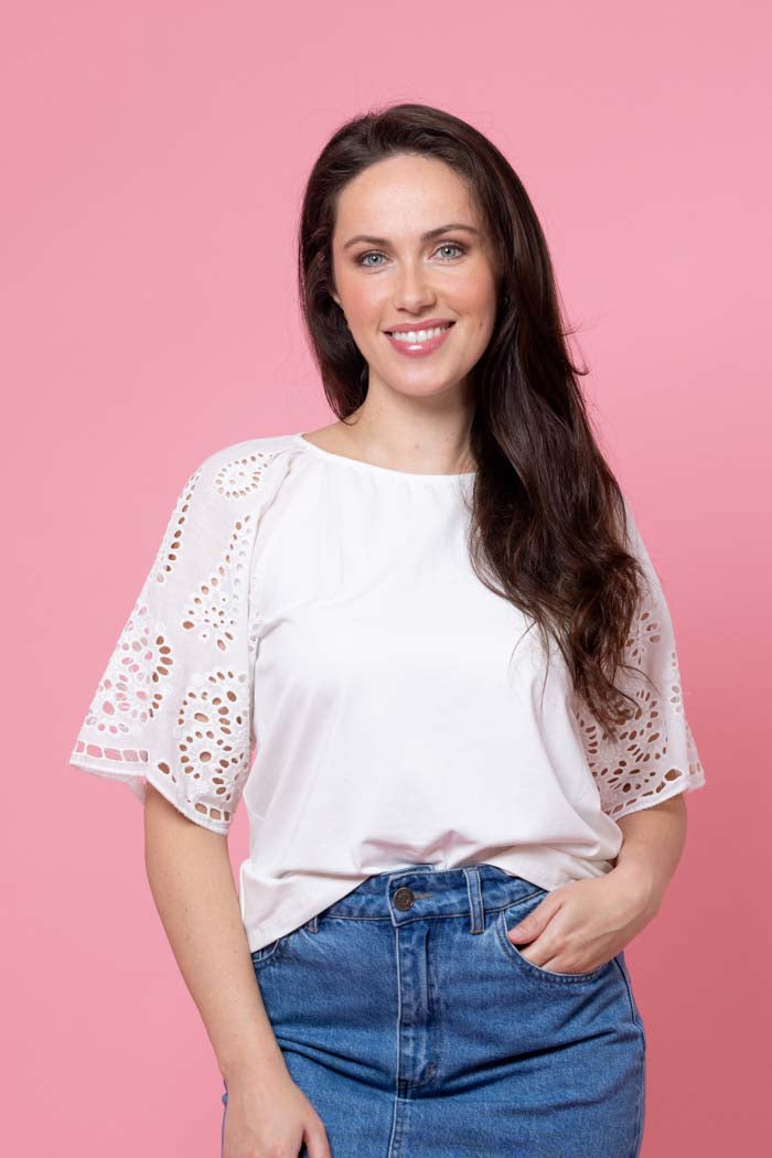 Amari Embroidered T-Shirt White