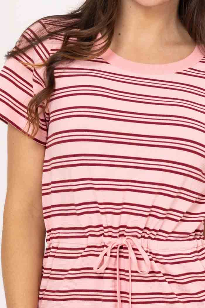Dallas Stripe Dress Pink