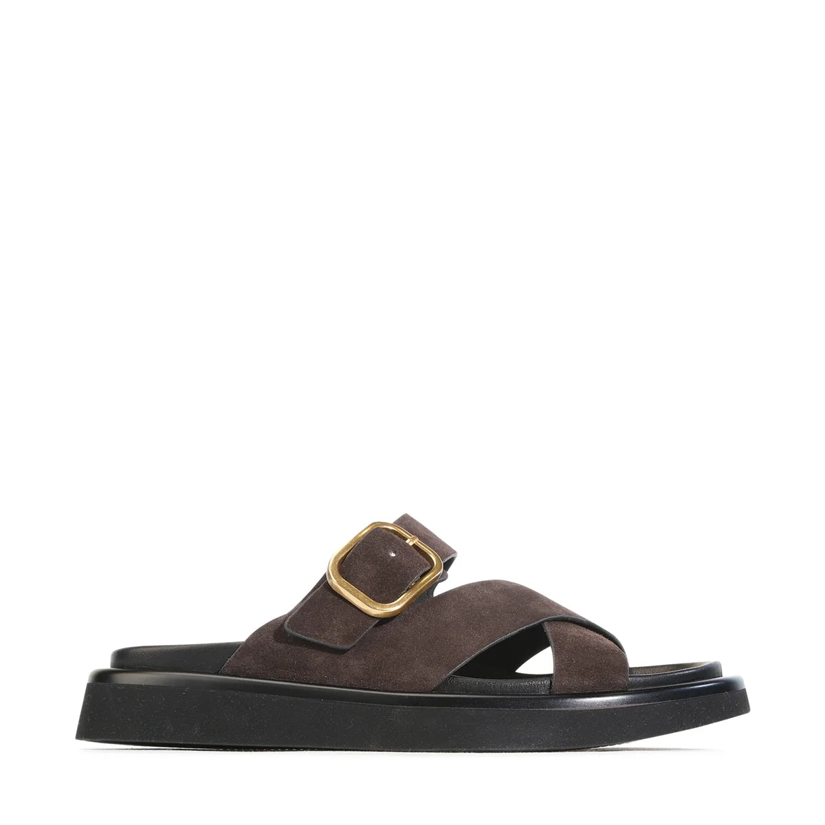 Slay Sandal Mahogany Suede