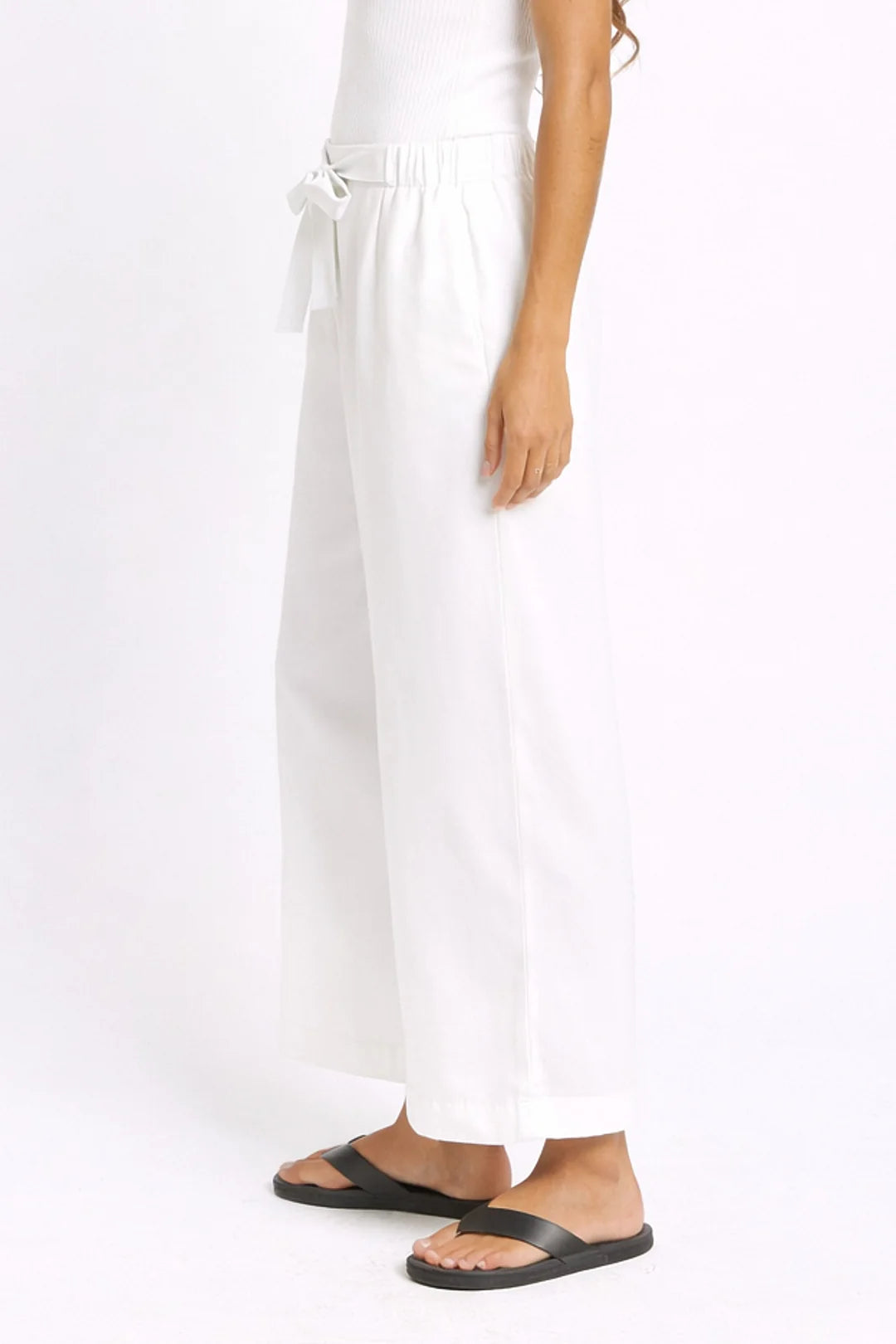 Bella Crop Pants White