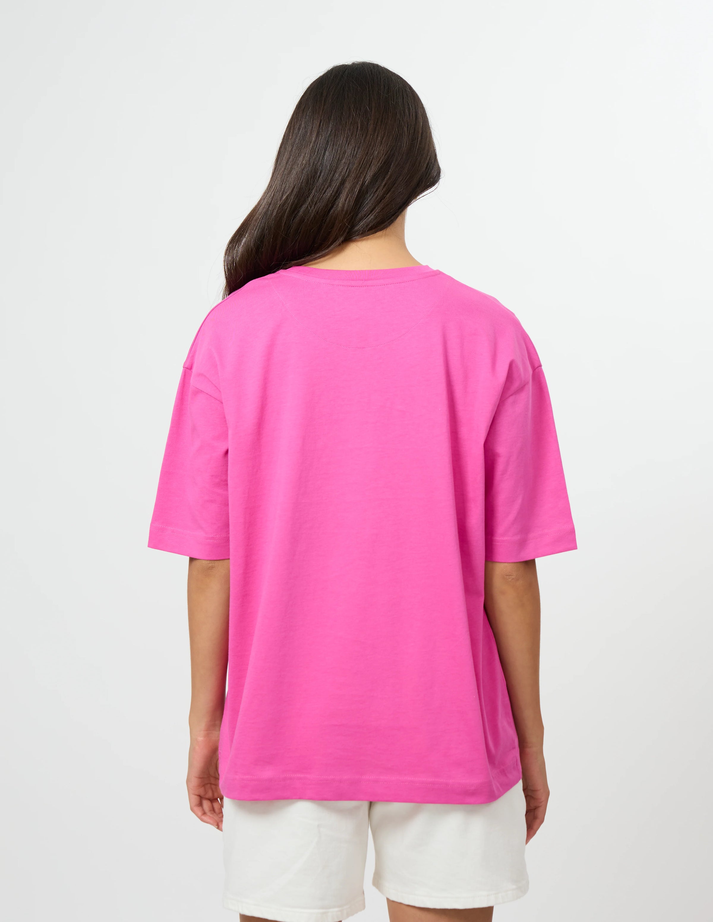 Porter Tee Electric Fuchsia Freehand Script