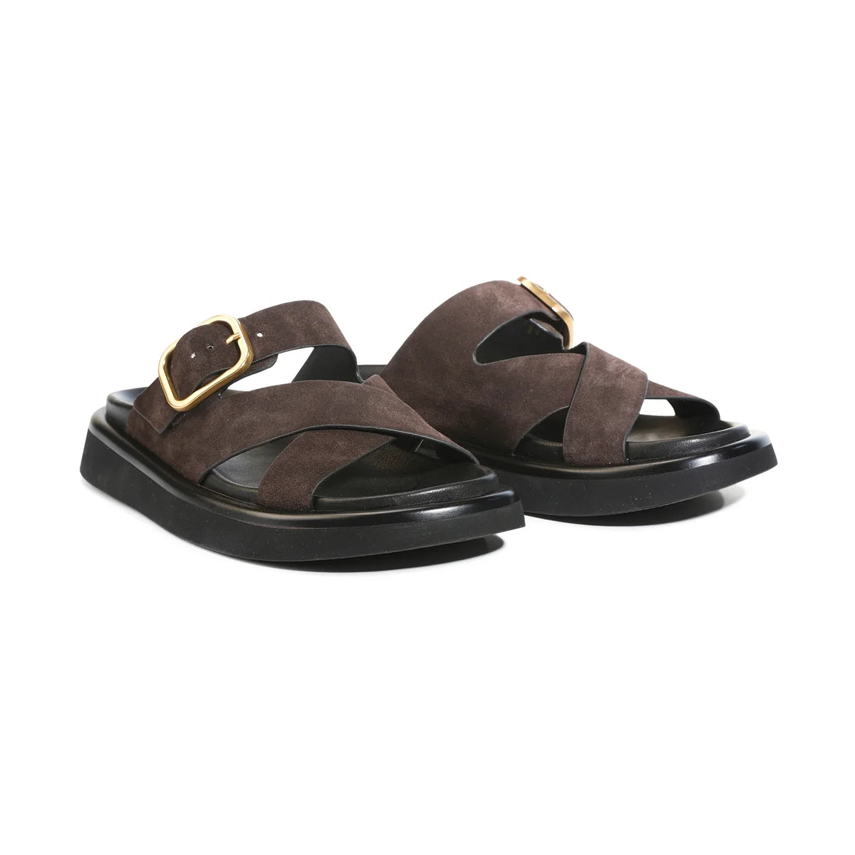 Slay Sandal Mahogany Suede