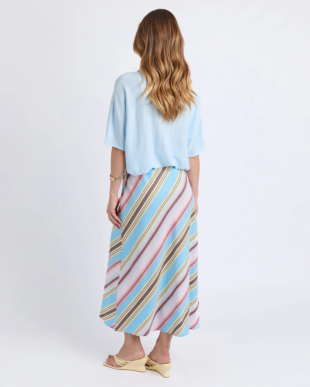 Sundown Stripe Skirt Baltic Blue Multi