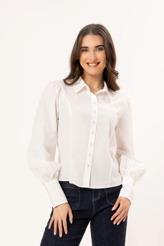 Leila + Luca Angie Top White