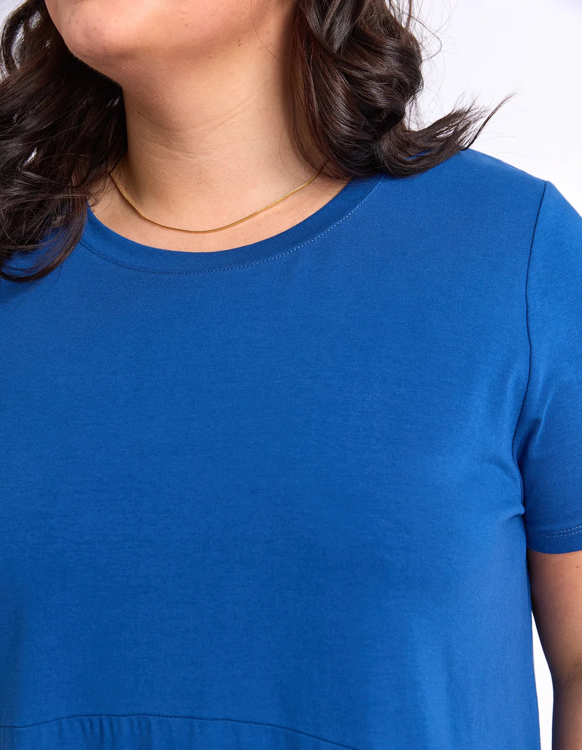 Elm Diana Short Sleeve Dress China Blue