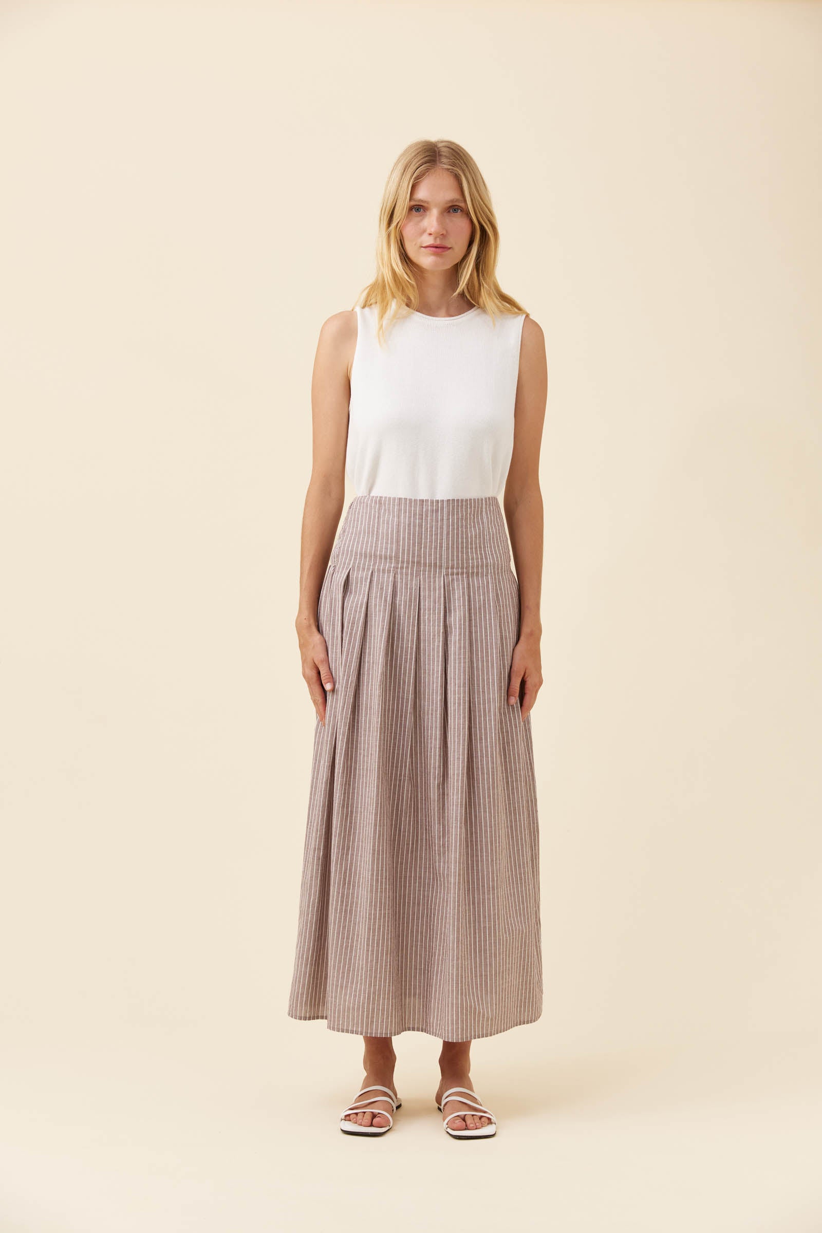 Lyndell Maxi Skirt Taupe