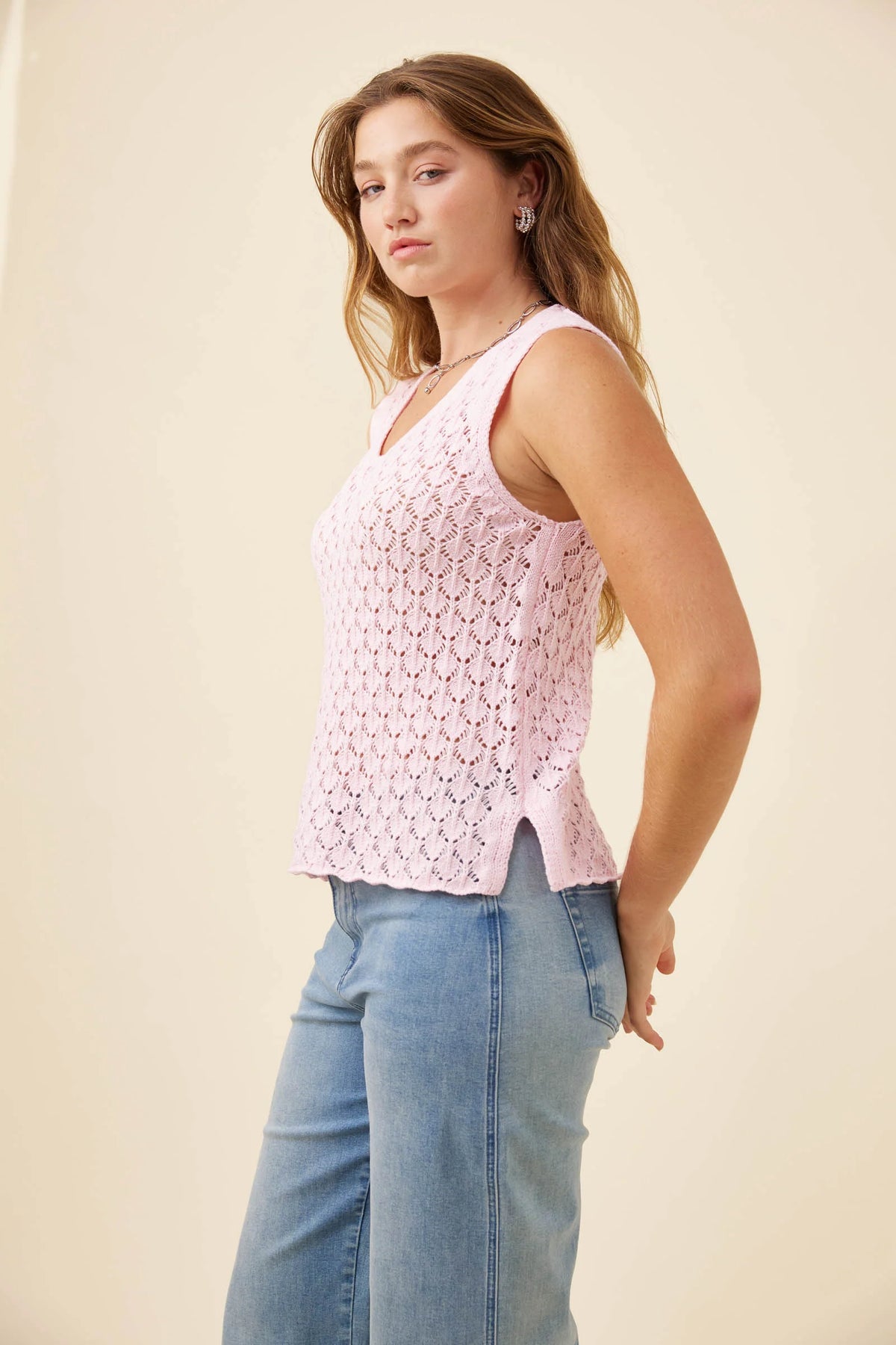 Mia Knit Top Light Pink