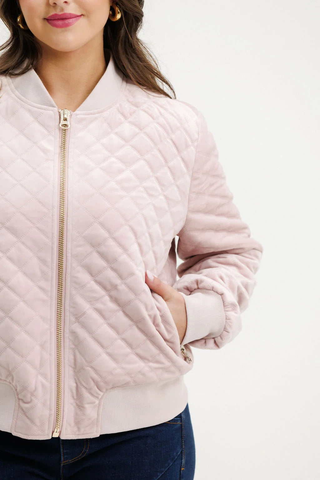 Wyld Bomber - Quilted Rose