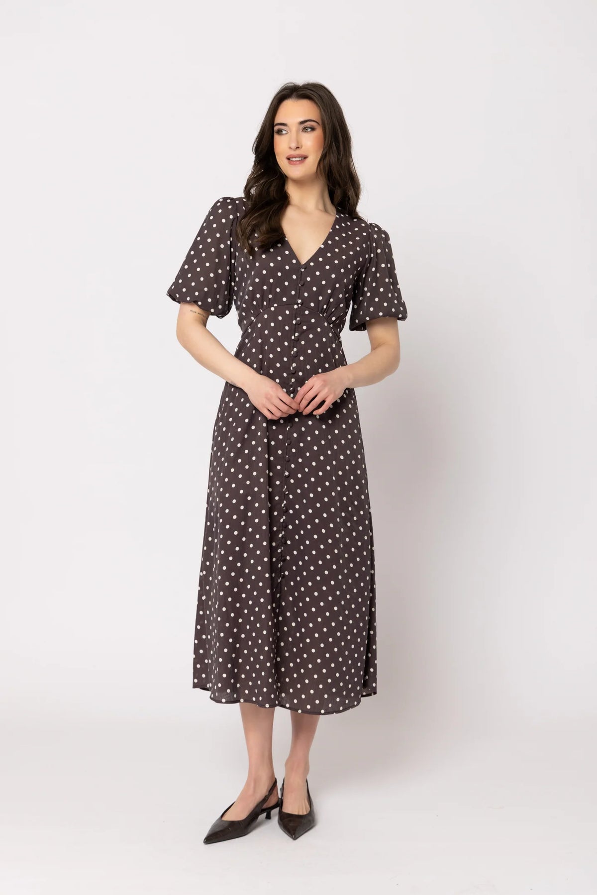 Cheerful Dress Brown Spot | Seeking Lola