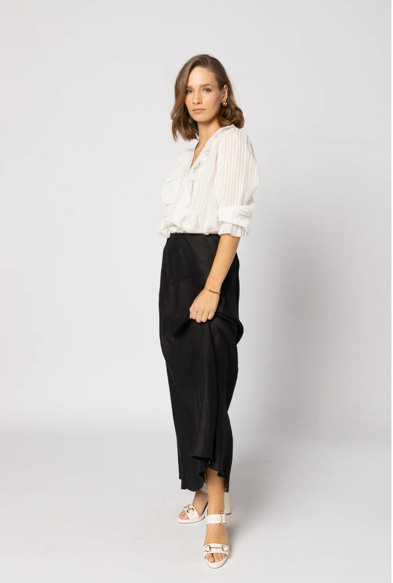 Amelia Blouse Natural Stripe