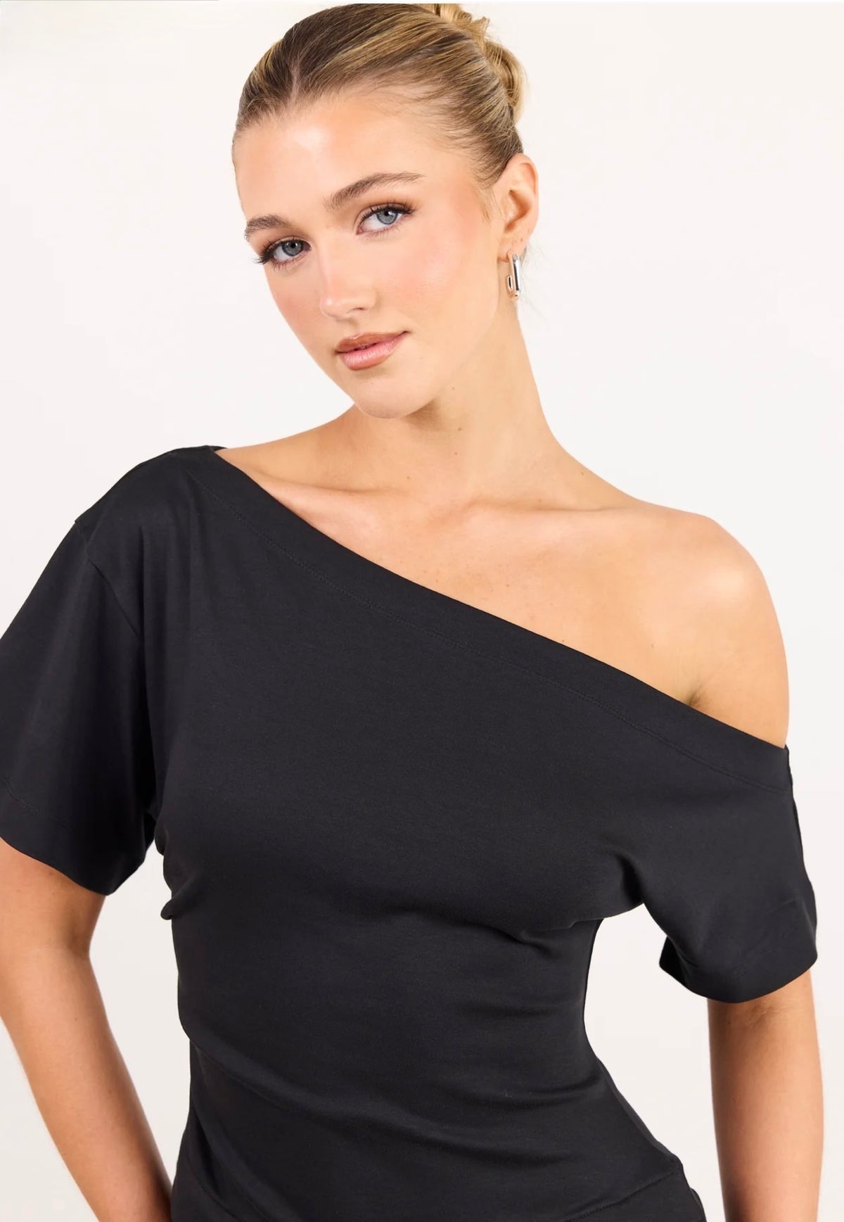 Proximity Black Tee Shirt Maxi Dress