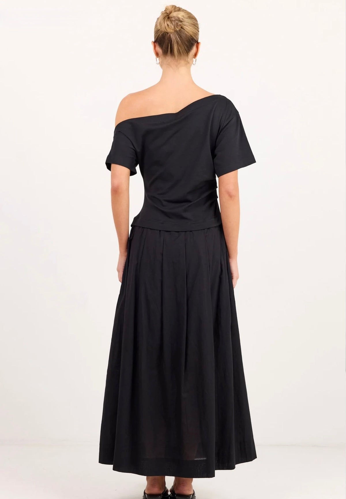 Proximity Black Tee Shirt Maxi Dress