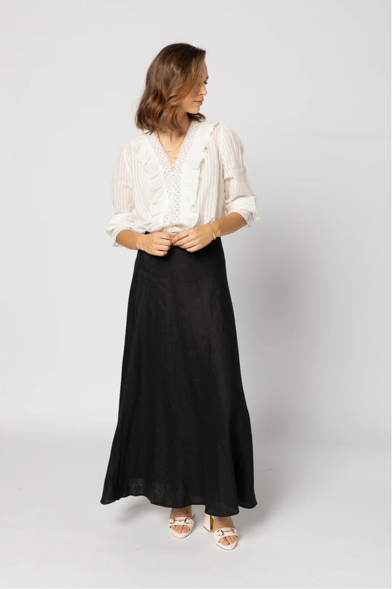 Amelia Blouse Natural Stripe