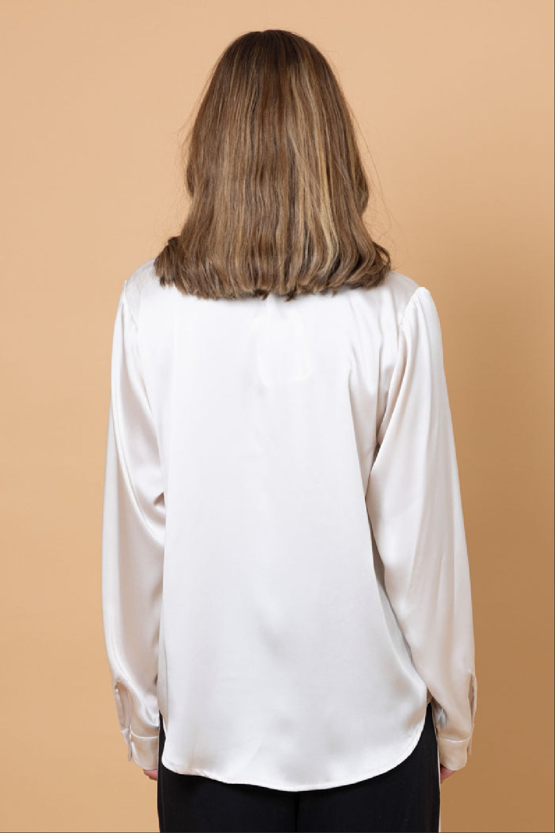 Tylie Satin Shirt Champagne