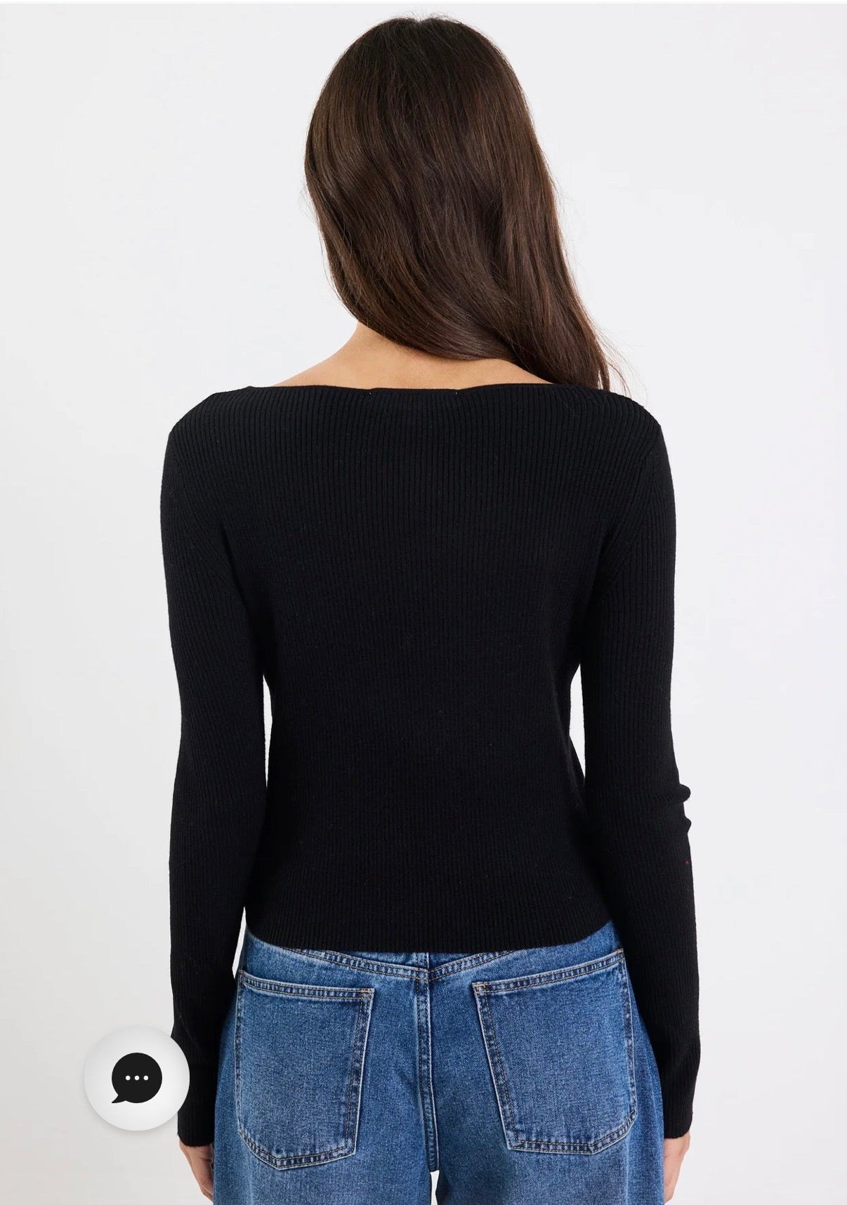 Reciprocal Black Boatneck Rib Top