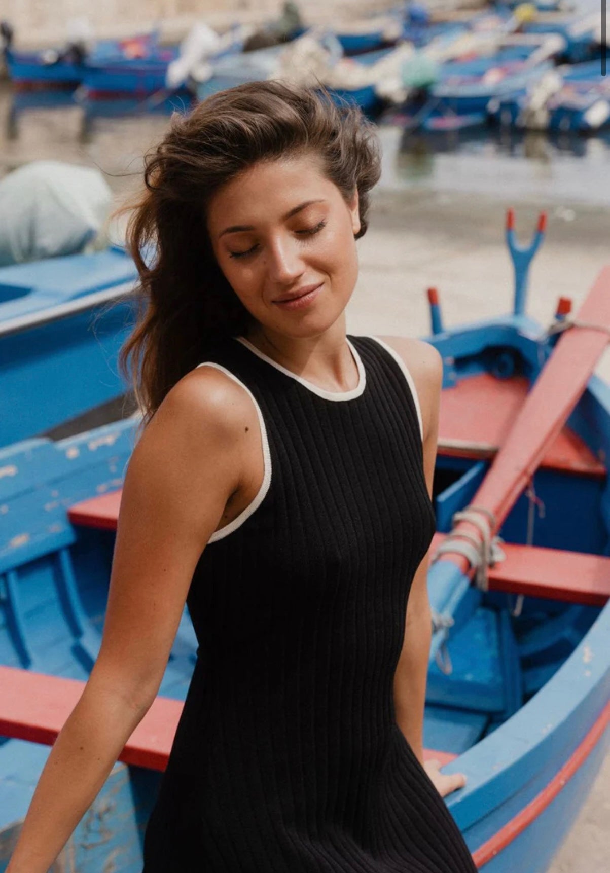 Vanity Black Rib Sleeveless Knit Maxi Dress