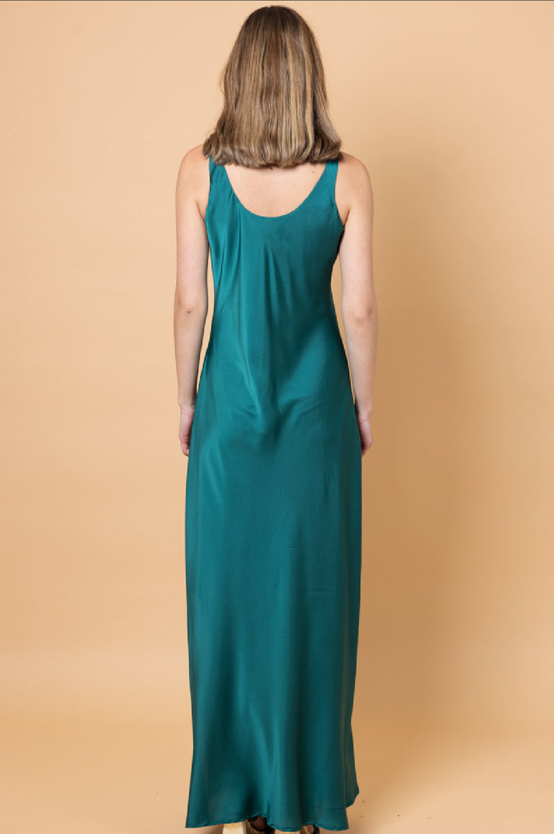 Amber Slip Dress Emerald