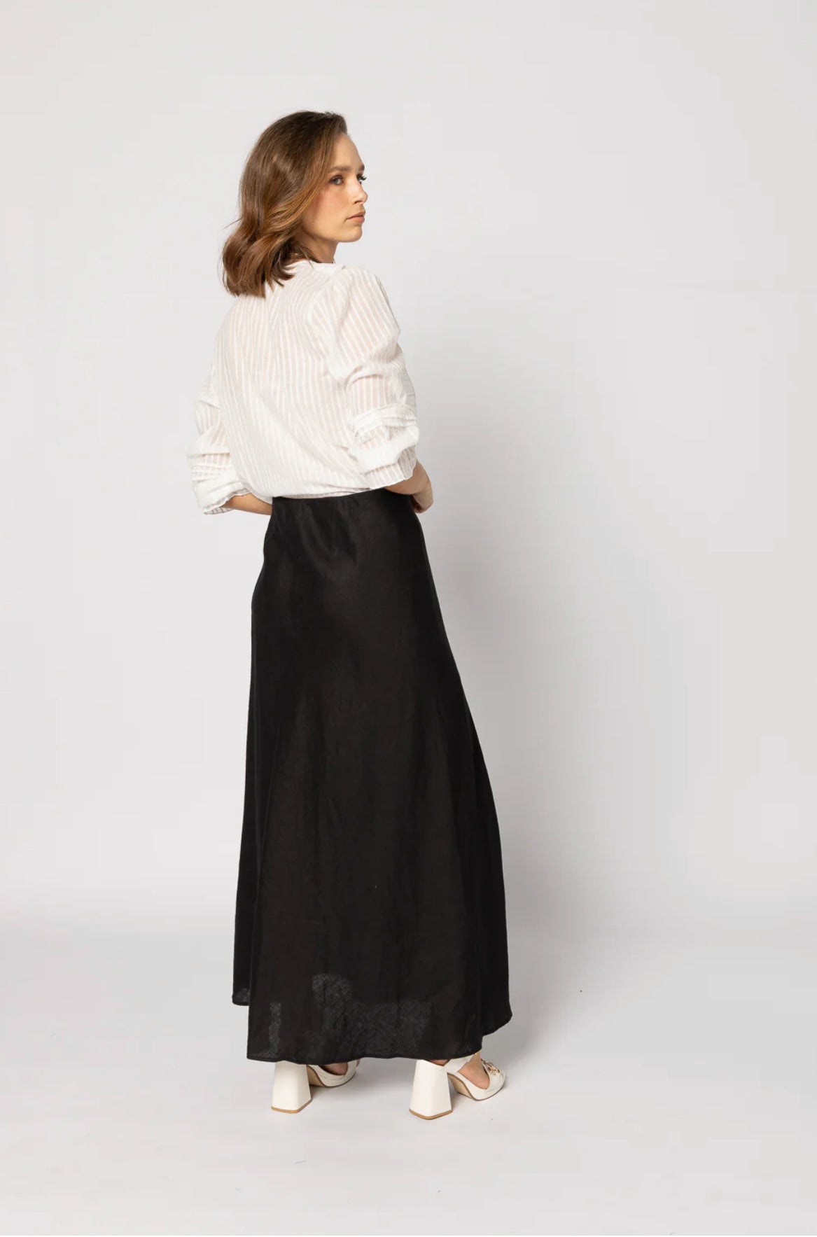 Amelia Blouse Natural Stripe