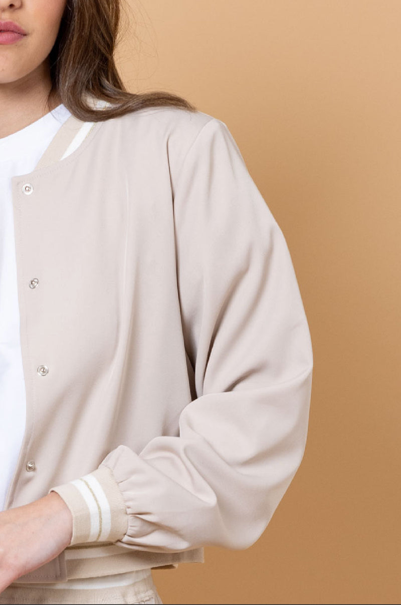 Ashlee Bomber Jacket Beige