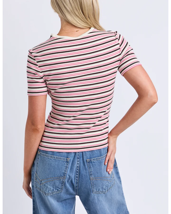 Chocberry Top Pink Stripe