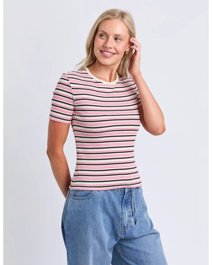 Chocberry Top Pink Stripe
