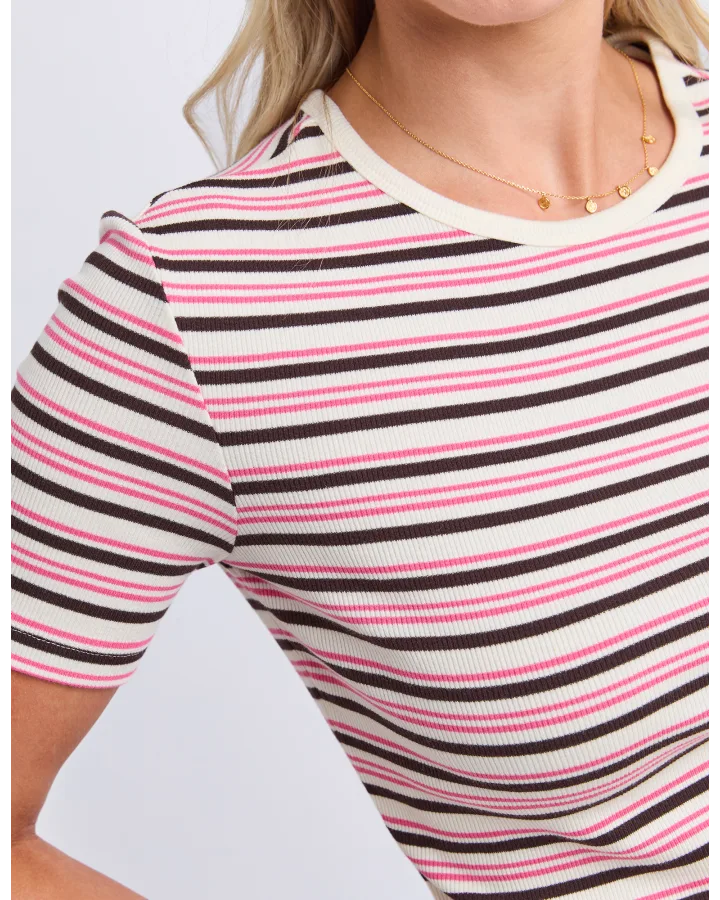 Chocberry Top Pink Stripe