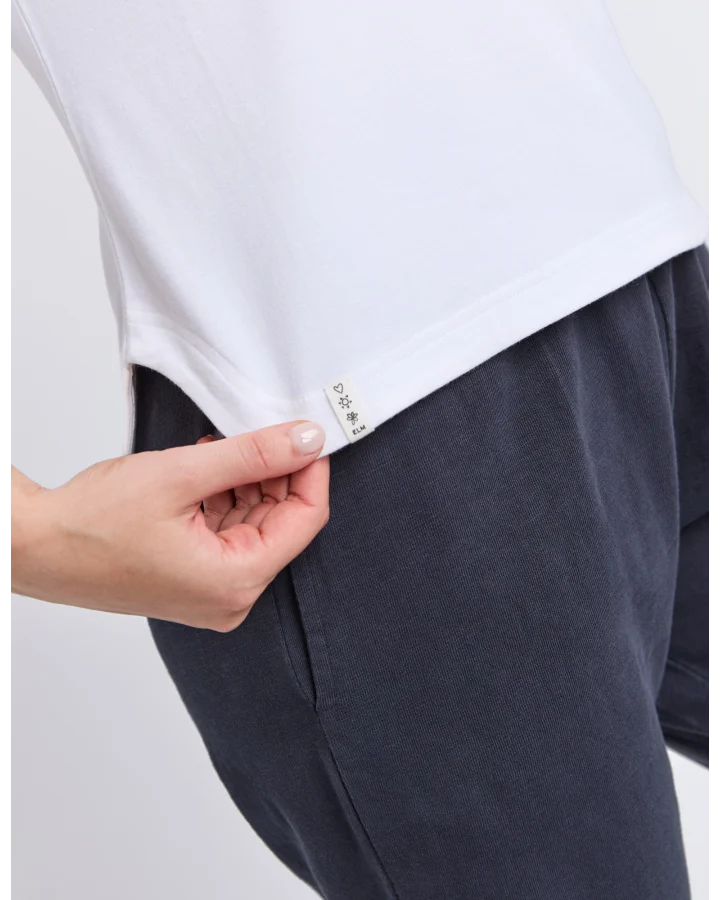 Eliza Boat Neck Tee White