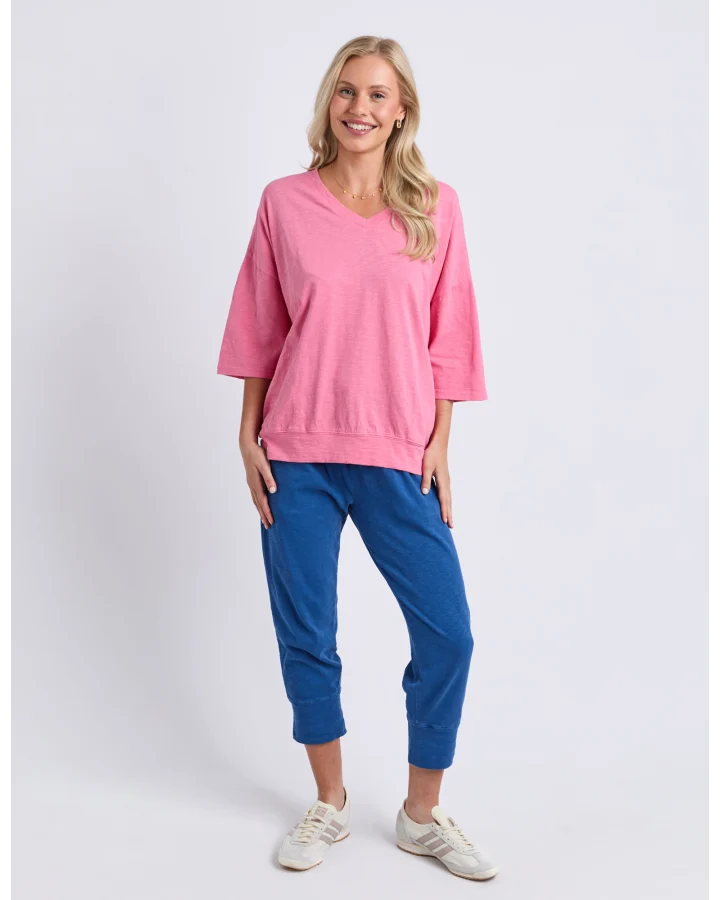 Mazie Vee Neck Pink Lemonade