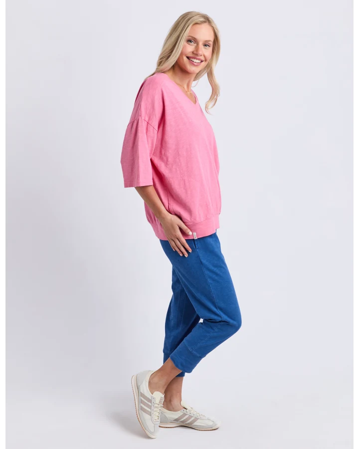Mazie Vee Neck Pink Lemonade