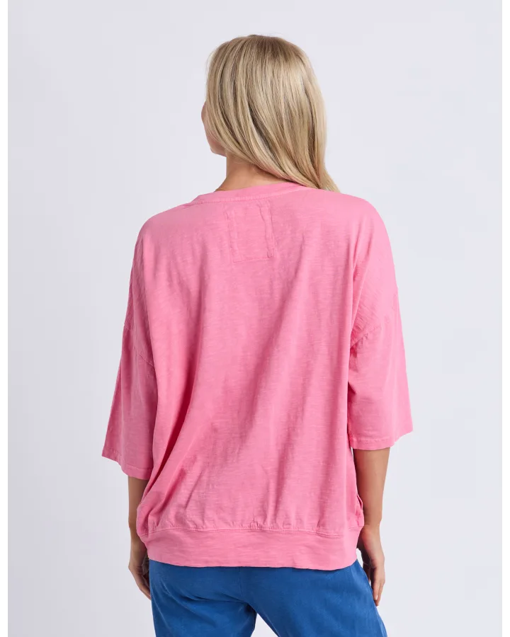 Mazie Vee Neck Pink Lemonade