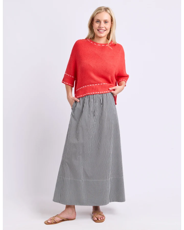 Willow Skirt Black Stripe