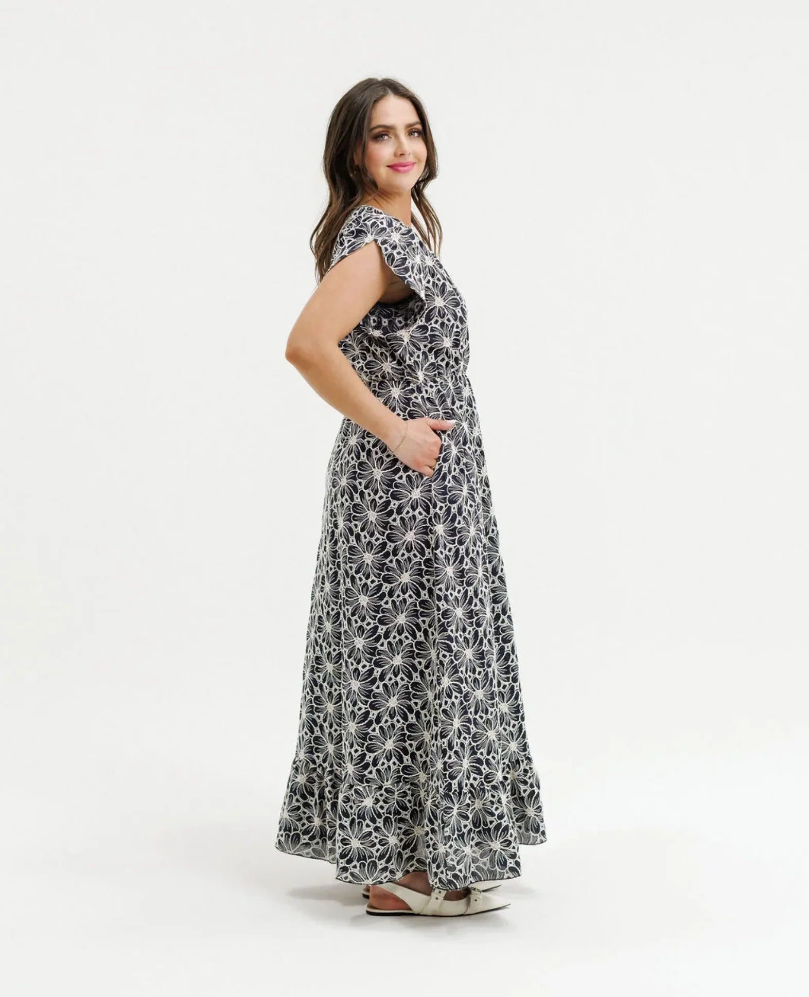 Greta Dress Black Champagne