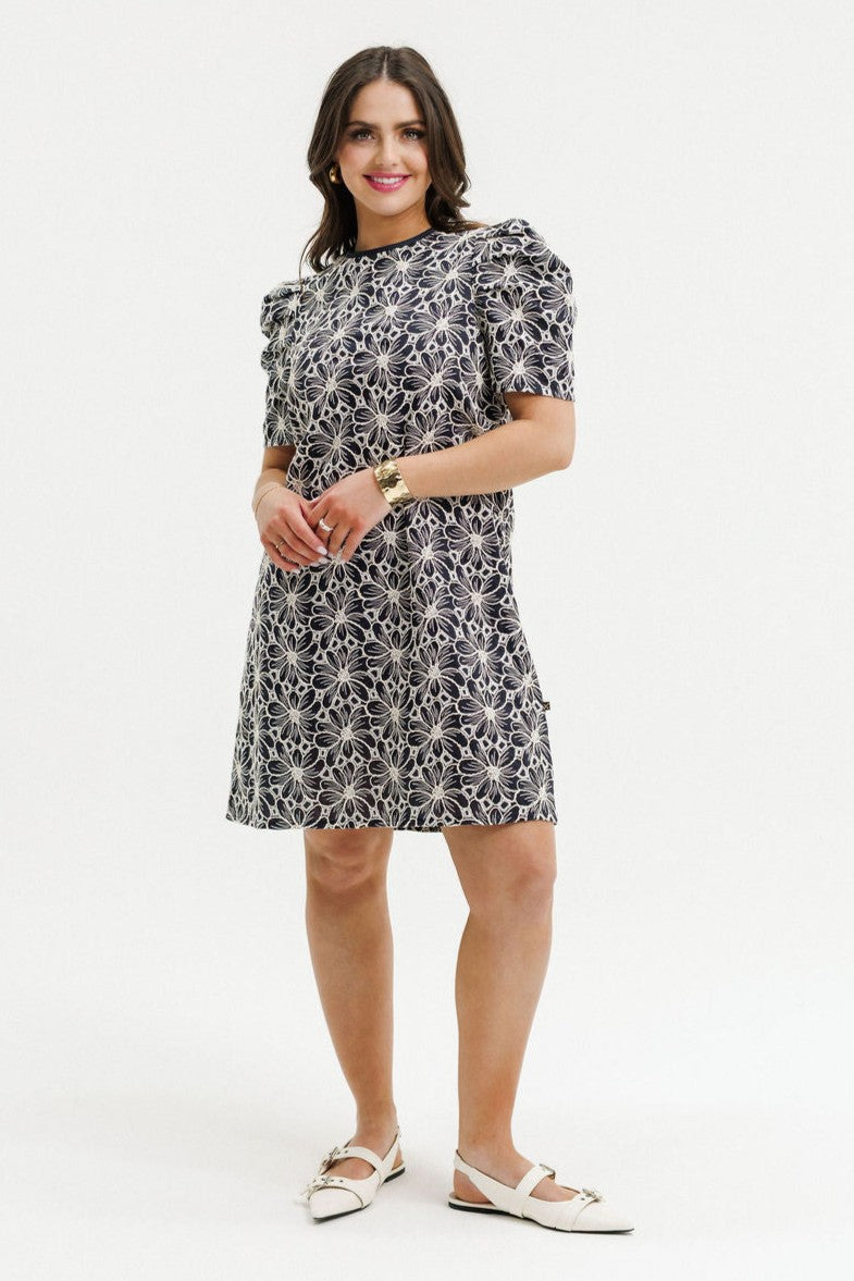 Thea Dress Black Champagne