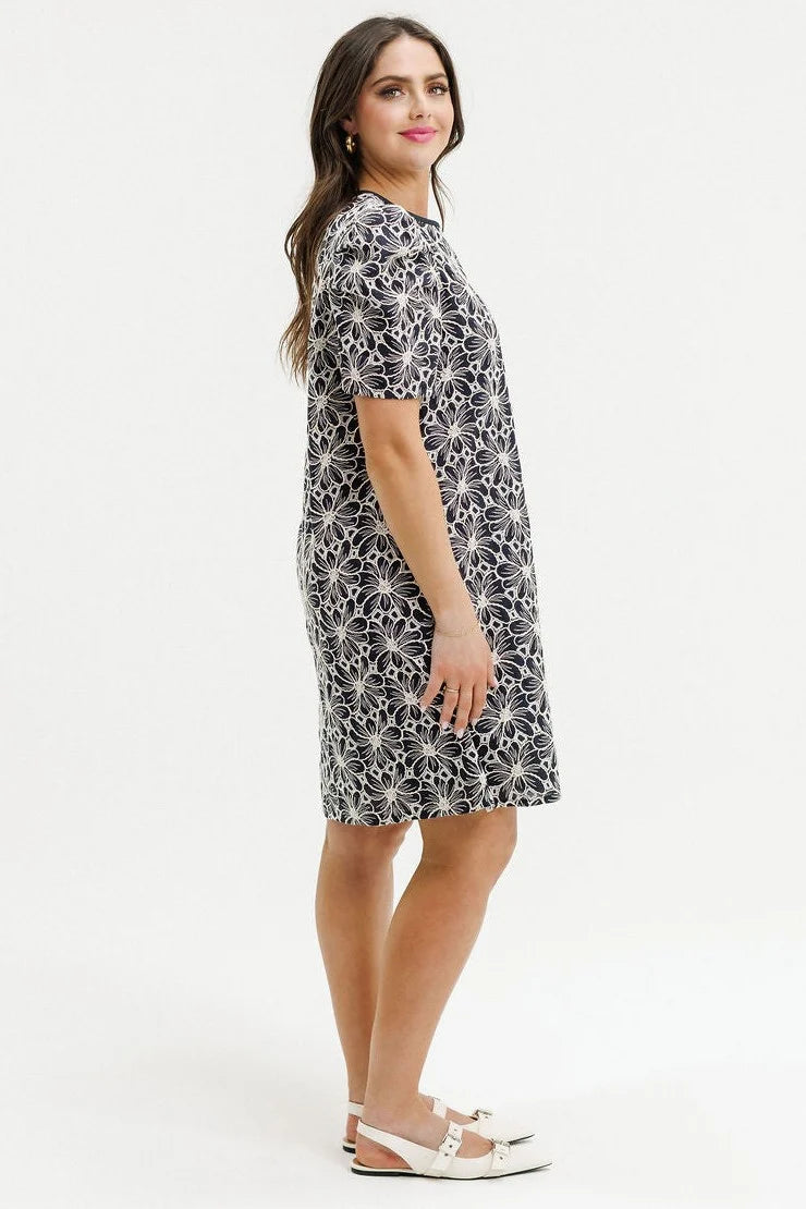 Thea Dress Black Champagne
