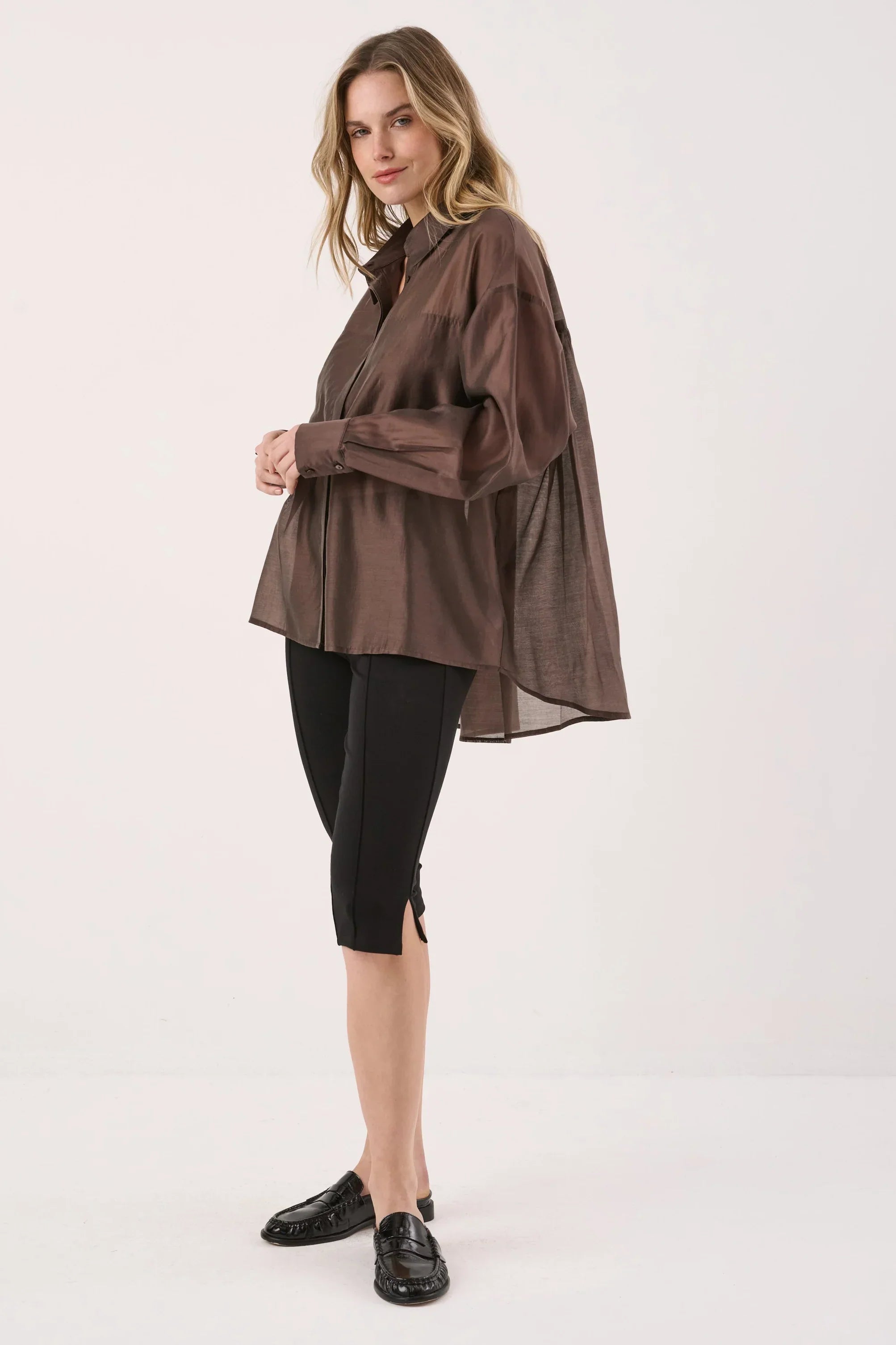 Val Oversized Shirt Chocolate