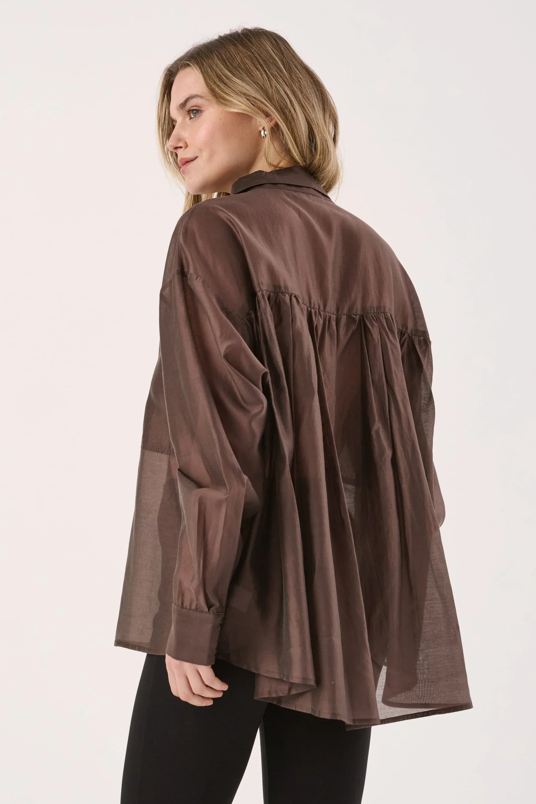 Val Oversized Shirt Chocolate