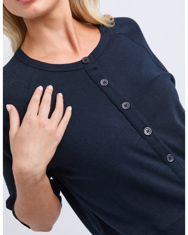 Yvette Short Sleeve Cardi Navy