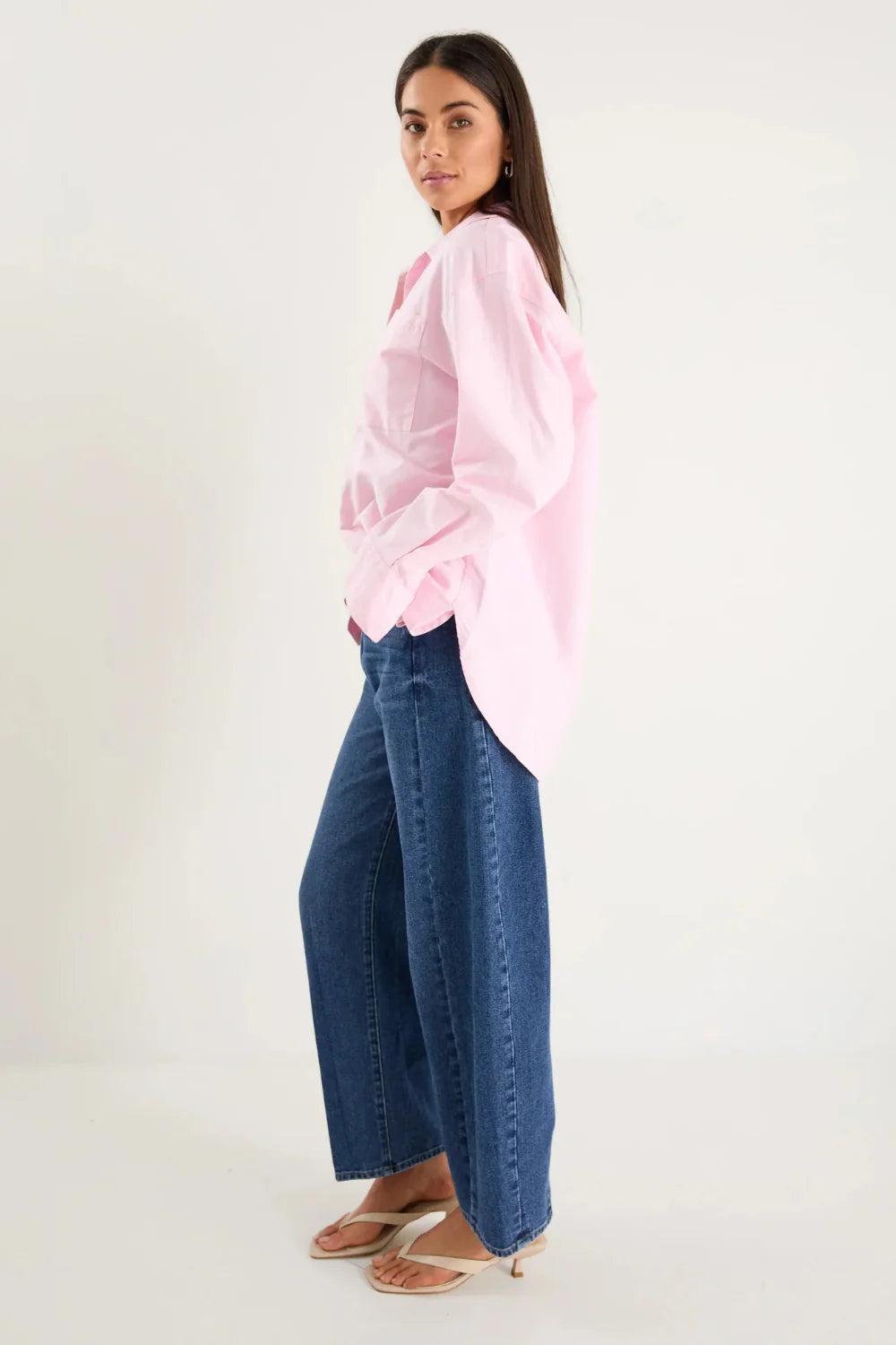 Signature Oxford Oversized Shirt Pink
